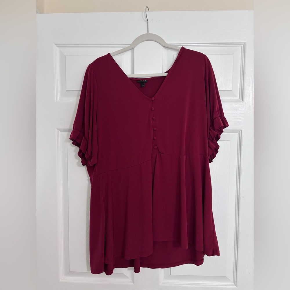 Torrid Peplum Style V-Neck Blouse